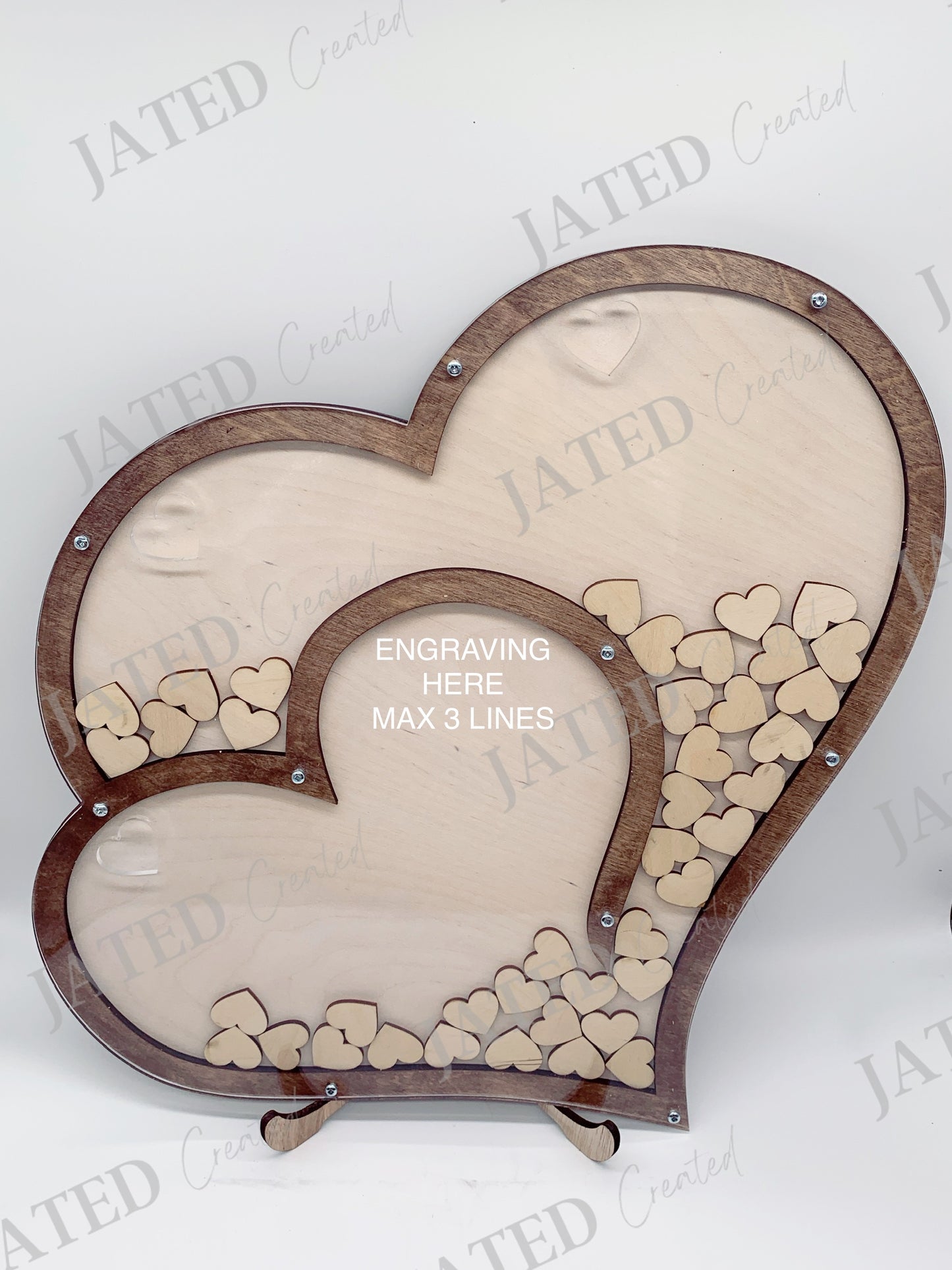 Double Heart Wedding Guestbook