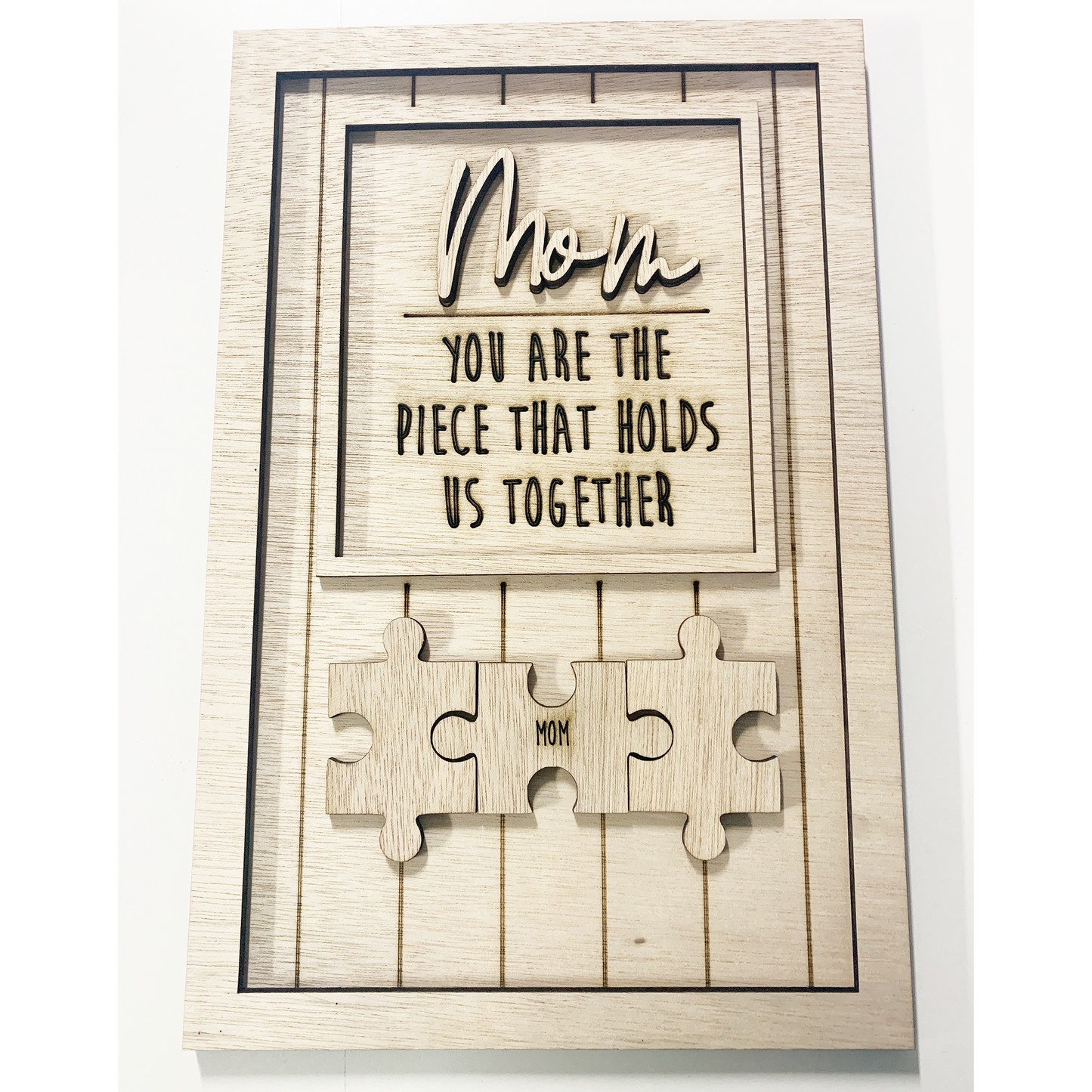 DIY Mom frame with puzzles
