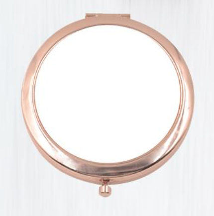 Rose Gold Customizable Compact Mirror