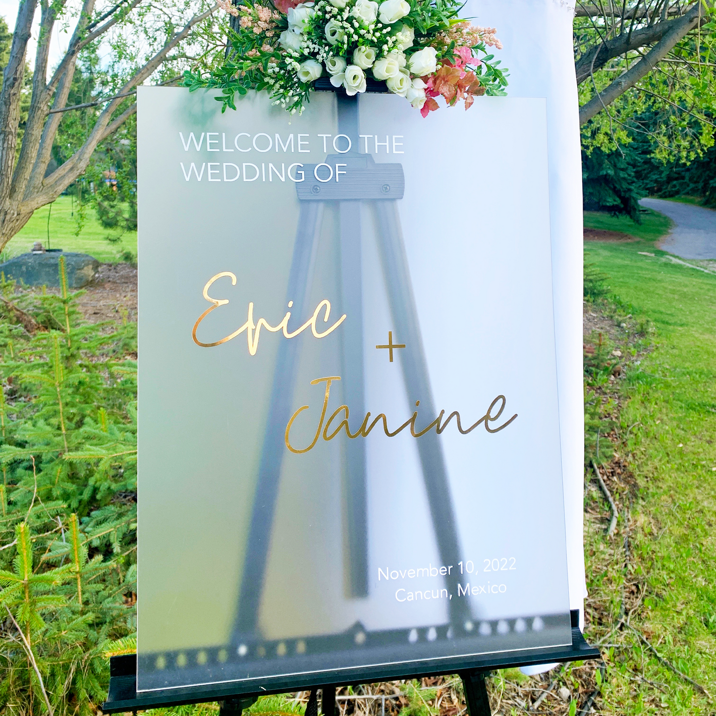 Custom Acrylic Wedding Sign