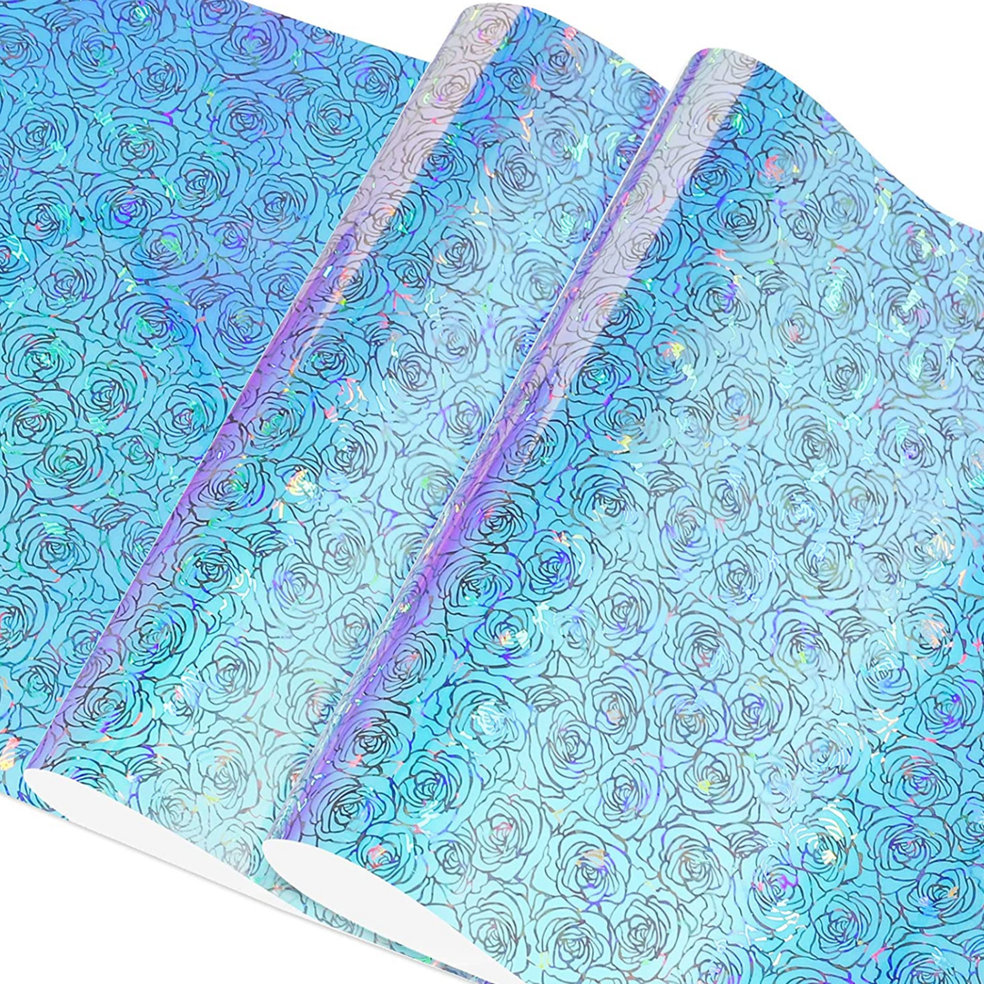 Flower or Floral Opal Holographic permanent Vinyl Semi Clear Opal - Durable and Versatile Vinyl for Crafting and DIY Projects.