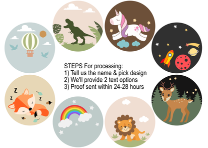 Character Nursery Round Signs