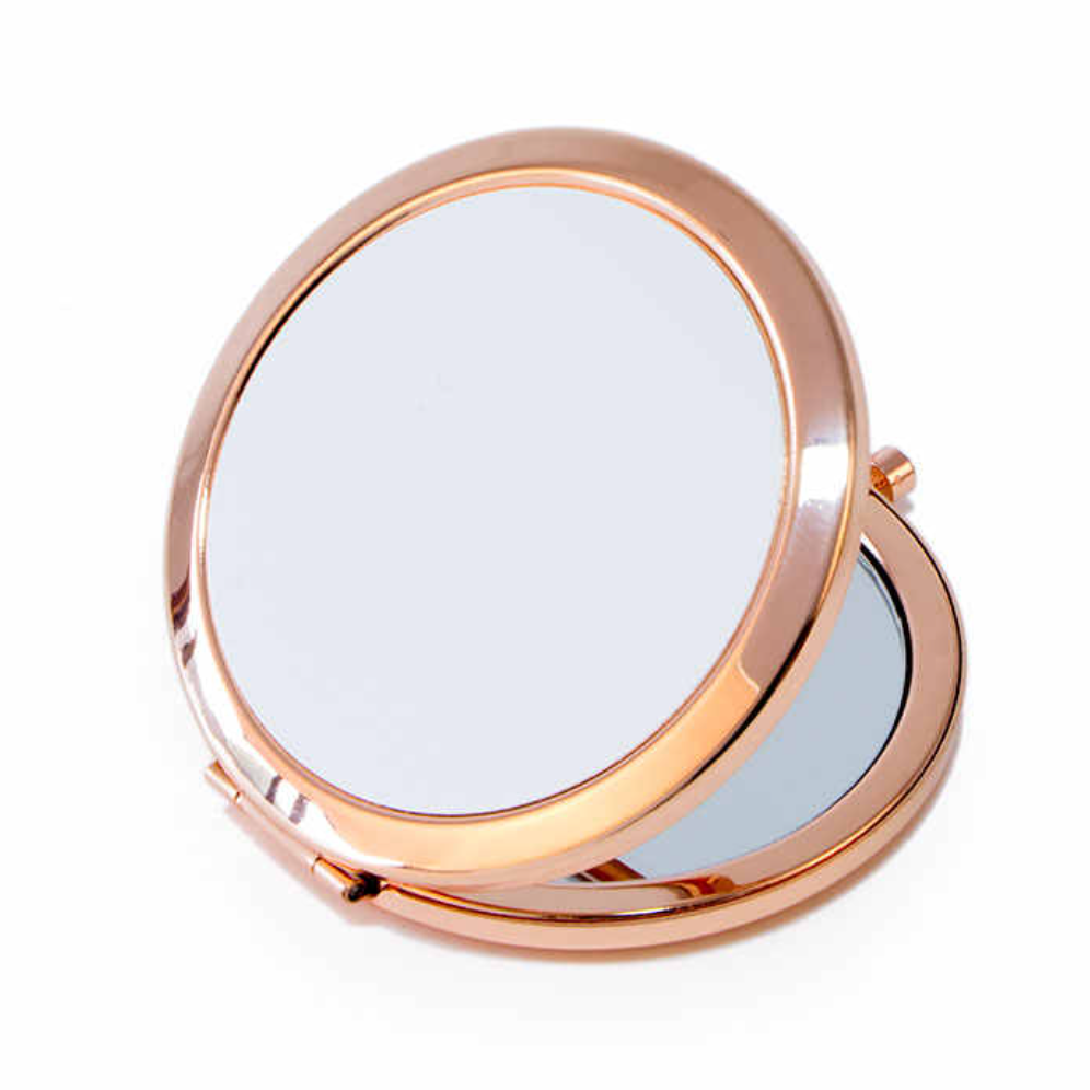 Rose Gold Customizable Compact Mirror