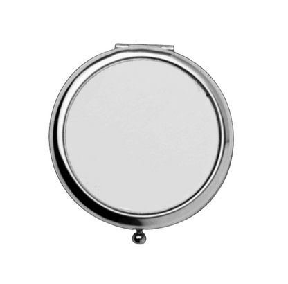 Silver Customizable Compact Mirror