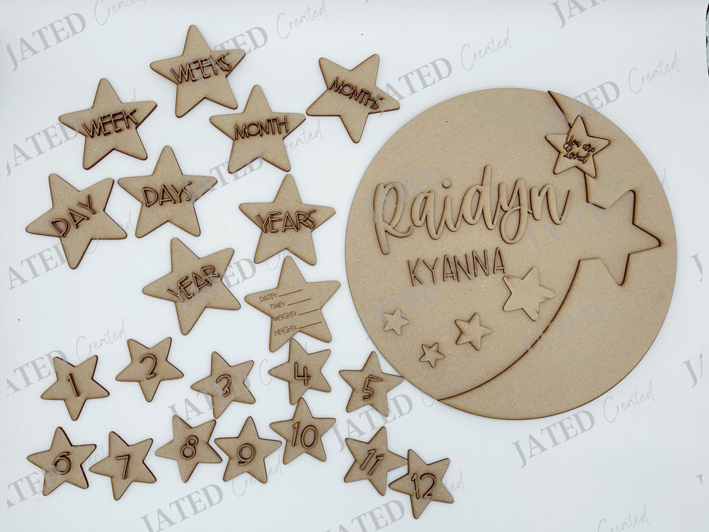 BLANK | Baby Round with Name cutout