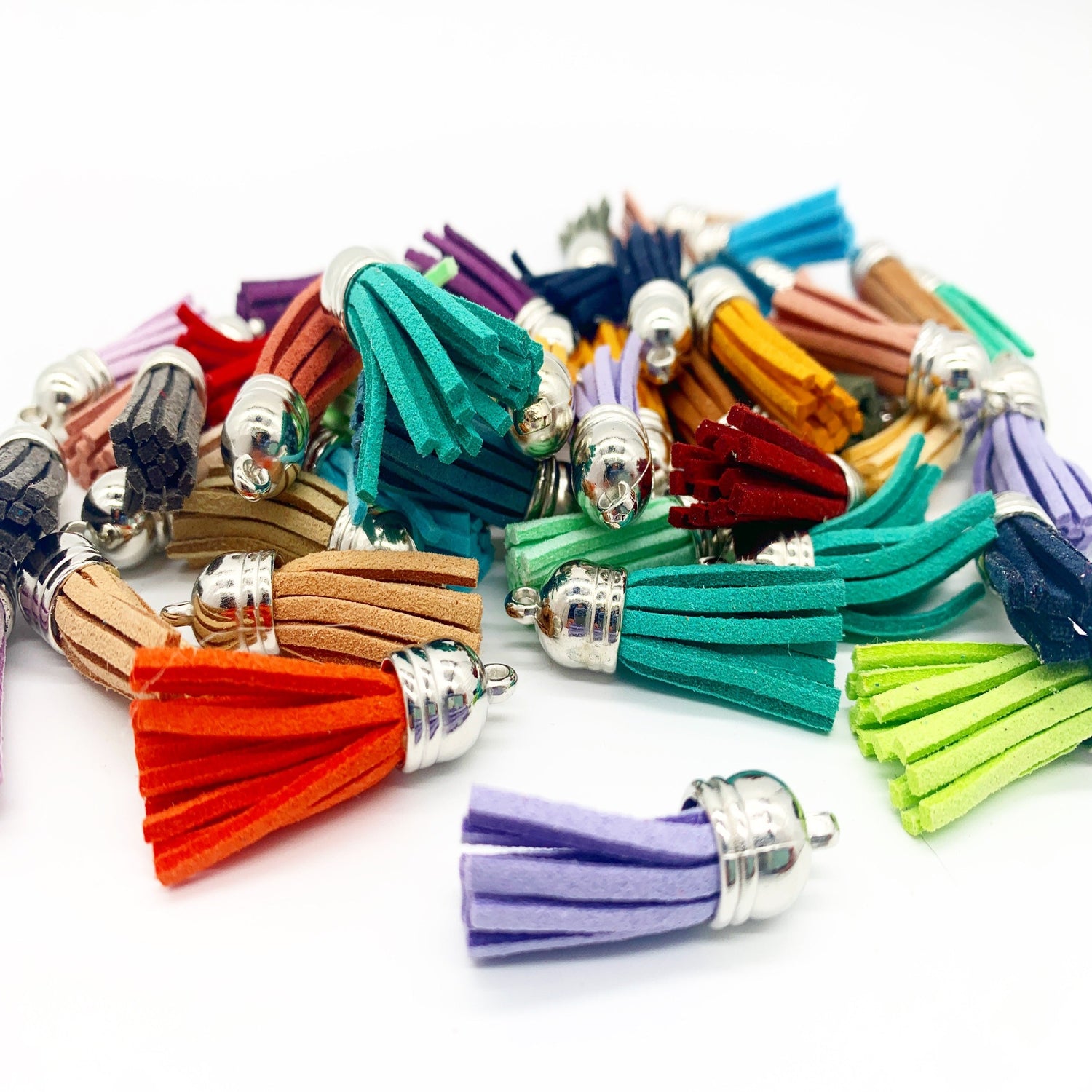 Tassles for keychains in different colors