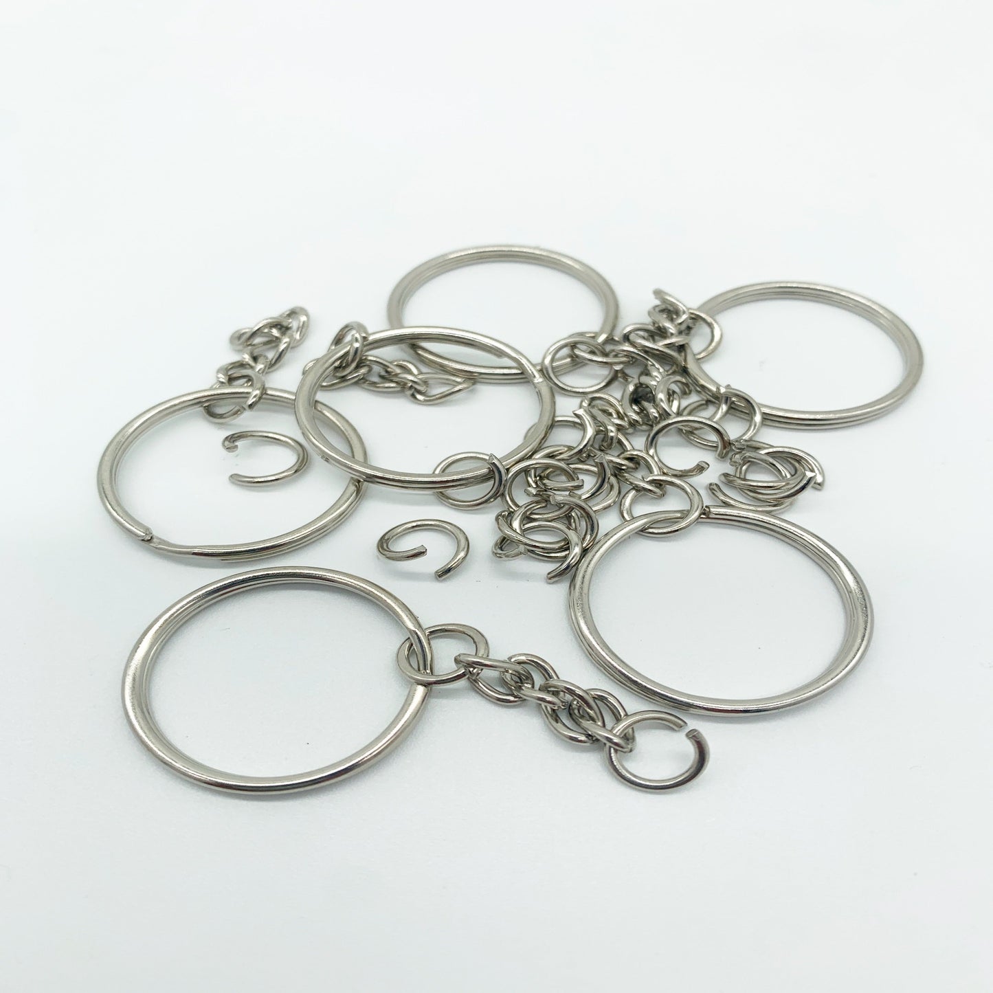 Keyrings for keychains in silver