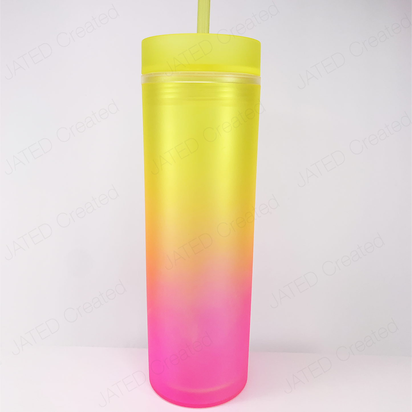 16 oz Yellow Frosted Acrylic Tumblers